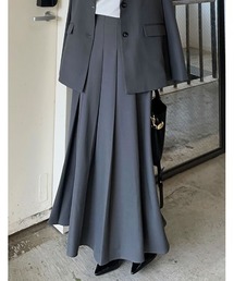 Re:EDIT | [2025AW COLLECTION][低身長サイズ有][スリットファスナー付き］2WAYストレッチミックスツイルプリーツスカート(スカート)