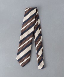 【美品】ユナイテッドアローズ ネクタイ ベージュ グリーン ストライプ 高級 UNITED ARROWS｜ユナイテッドアローズのネクタイ（ストライプ柄