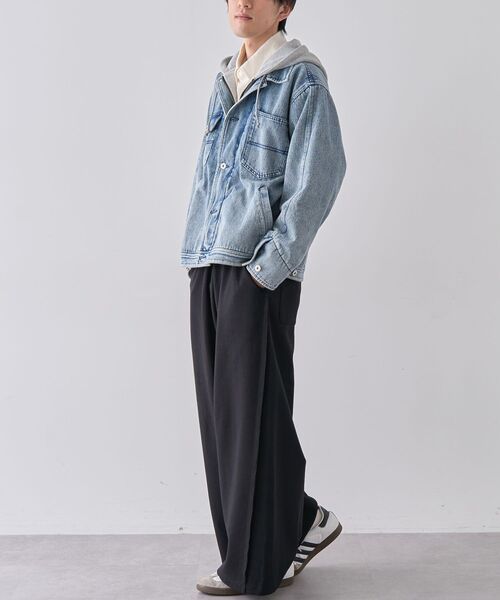 CRAFT STANDARD BOUTIQUE（クラフトスタンダードブティック）の「レイヤードデニムジャケット（テーラードジャケット・メンズ・インディゴブルー/ブラック・M/L/XL）」の15枚目の写真