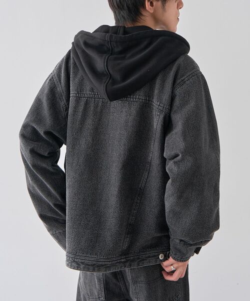 CRAFT STANDARD BOUTIQUE（クラフトスタンダードブティック）の「レイヤードデニムジャケット（テーラードジャケット・メンズ・インディゴブルー/ブラック・M/L/XL）」の19枚目の写真