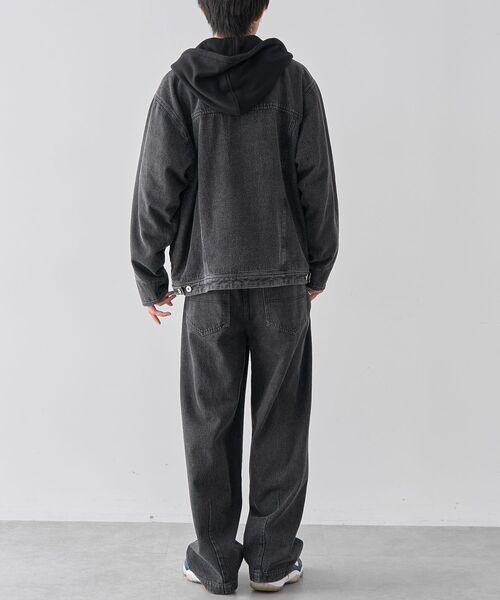 CRAFT STANDARD BOUTIQUE（クラフトスタンダードブティック）の「レイヤードデニムジャケット（テーラードジャケット・メンズ・インディゴブルー/ブラック・M/L/XL）」の22枚目の写真