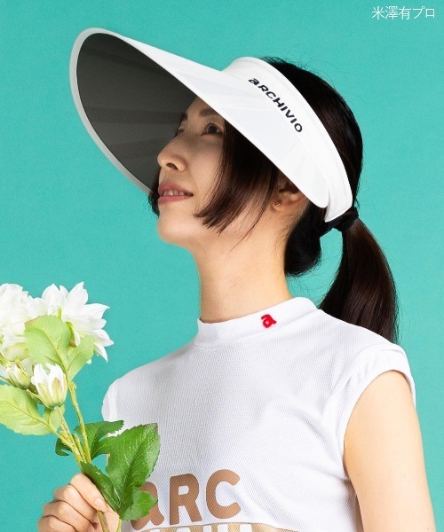archivio アルチビオ　撥水　2way 帽子　バイザー　キャップ　防水　黒 archivio（アルチビオ） キャップ 帽子 レディース 「LADIES」ボーダー
