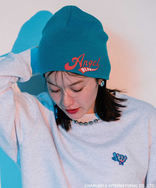 FREAK'S STORE(フリークスストア)の「ナルミヤキャラクターズ × FREAK'S STORE/ナルミヤキャラクターズ ナルミヤキャラクターズ ビーニー/ニット帽(ニットキャップ/ビーニー・レディース・ナチュラル/ピンク/サックスブルー・ONE SIZE)」の5枚目の写真
