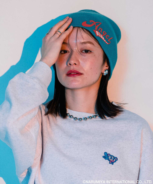 FREAK'S STORE(フリークスストア)の「ナルミヤキャラクターズ × FREAK'S STORE/ナルミヤキャラクターズ ナルミヤキャラクターズ ビーニー/ニット帽(ニットキャップ/ビーニー・レディース・ナチュラル/ピンク/サックスブルー・ONE SIZE)」の6枚目の写真