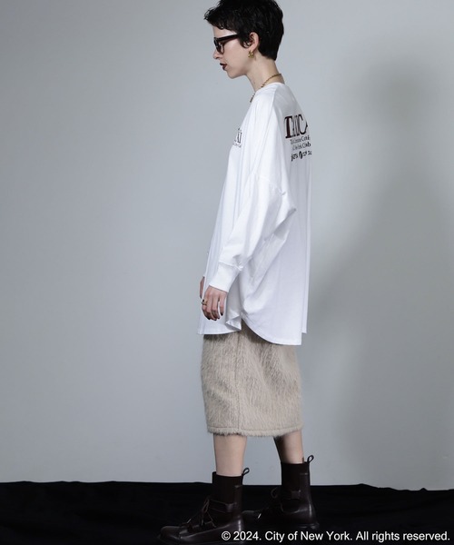 セール】(CREOLME)NYCビッグロングTシャツ（Tシャツ/カットソー
