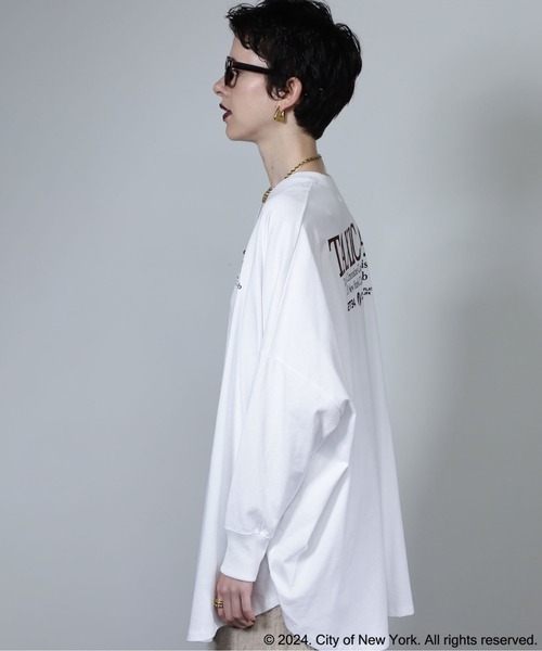 セール】(CREOLME)NYCビッグロングTシャツ（Tシャツ/カットソー