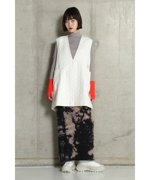 CHIGNON(シニヨン)の「(CHIGNON)Aラインキルトチュニック(チュニック・レディース・ブラック/ホワイト・ONE SIZE)」の3枚目の写真