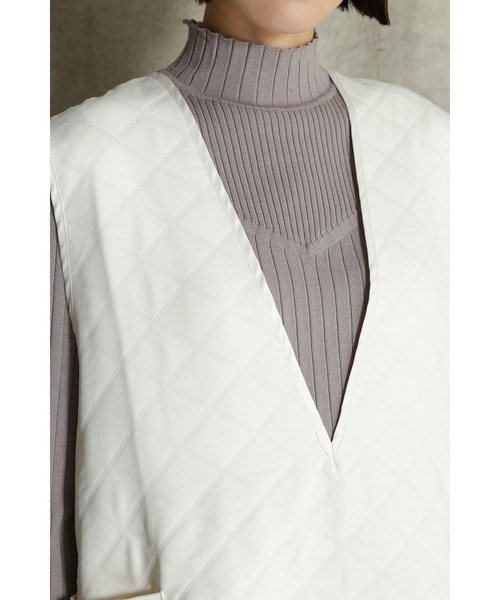 CHIGNON(シニヨン)の「(CHIGNON)Aラインキルトチュニック(チュニック・レディース・ブラック/ホワイト・ONE SIZE)」の8枚目の写真