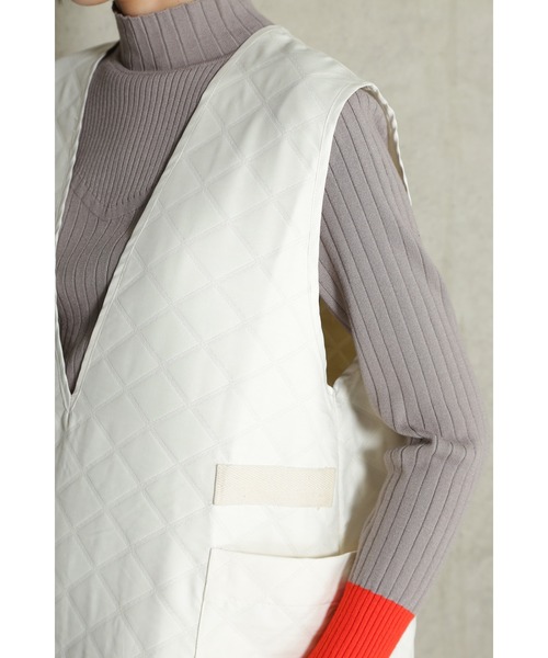 CHIGNON(シニヨン)の「(CHIGNON)Aラインキルトチュニック(チュニック・レディース・ブラック/ホワイト・ONE SIZE)」の9枚目の写真