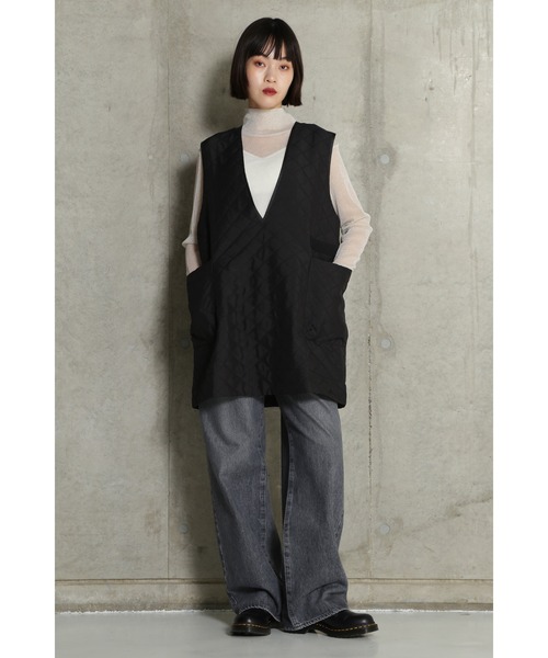 CHIGNON(シニヨン)の「(CHIGNON)Aラインキルトチュニック(チュニック・レディース・ブラック/ホワイト・ONE SIZE)」の13枚目の写真