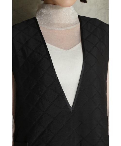 CHIGNON(シニヨン)の「(CHIGNON)Aラインキルトチュニック(チュニック・レディース・ブラック/ホワイト・ONE SIZE)」の18枚目の写真