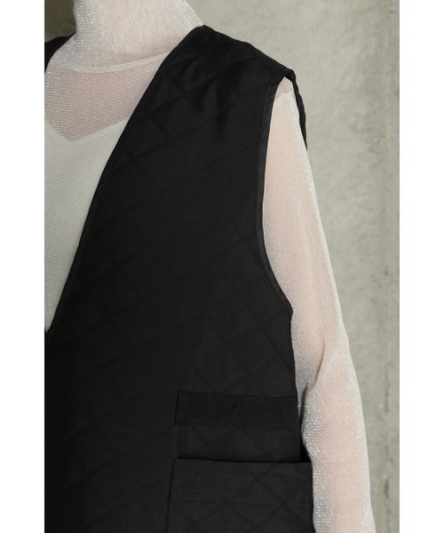 CHIGNON(シニヨン)の「(CHIGNON)Aラインキルトチュニック(チュニック・レディース・ブラック/ホワイト・ONE SIZE)」の19枚目の写真