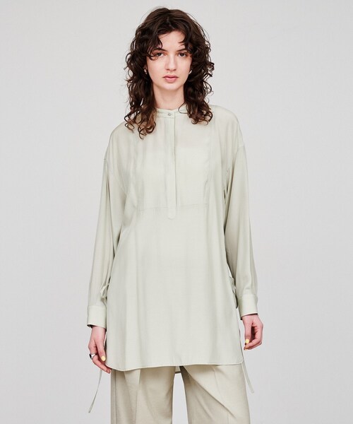 cloenc（クロエンス）の「【手洗い可】シャイニーリボンブラウス（シャツ/ブラウス・レディース・ピンク/ライトグリーン/アイボリー・02）」の5枚目の写真