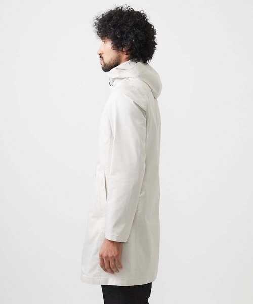 MICHEL KLEIN HOMME (ミッシェルクランオム)の「フード付きスタントカラーコート(ステンカラーコート・メンズ・ライトグレー/ブラック/ブルー・MEDIUM/LARGE/X-LARGE)」の8枚目の写真
