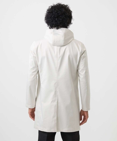 MICHEL KLEIN HOMME (ミッシェルクランオム)の「フード付きスタントカラーコート(ステンカラーコート・メンズ・ライトグレー/ブラック/ブルー・MEDIUM/LARGE/X-LARGE)」の9枚目の写真