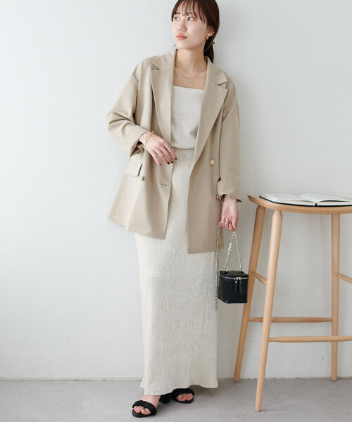 DISCOAT(ディスコート)の「【新色追加!/オンオフ使える◎】金釦テーラードジャケット《WEB限定》(テーラードジャケット・レディース・ブラック/ベージュ/グレー/カーキ/ライトベージュ/アイボリー/ブラウン・FREE)」の22枚目の写真