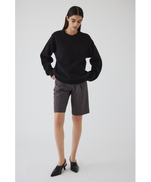 セール】Pattern knitting cotton knit パターンニッティングコットン