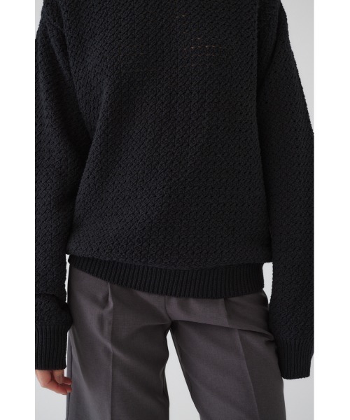 RIM.ARK(リムアーク)の「Pattern knitting cotton knit パターンニッティングコットンニット(ニット/セーター・レディース・ライトブルー/ベージュ/ブラック・38/36)」の13枚目の写真