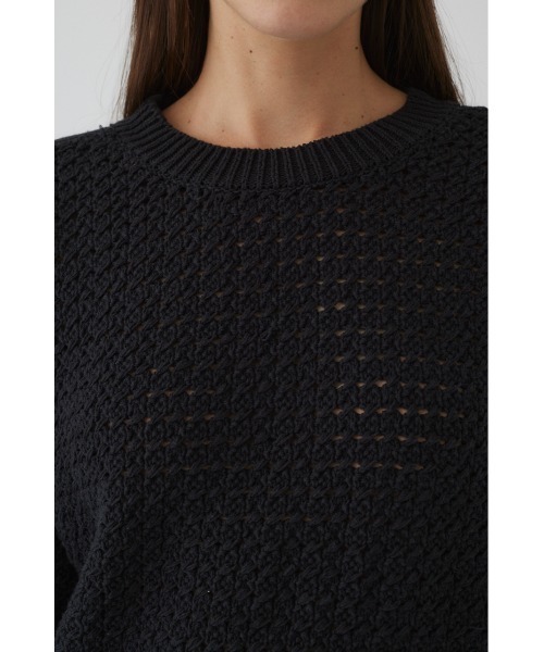 RIM.ARK(リムアーク)の「Pattern knitting cotton knit パターンニッティングコットンニット(ニット/セーター・レディース・ライトブルー/ベージュ/ブラック・38/36)」の19枚目の写真