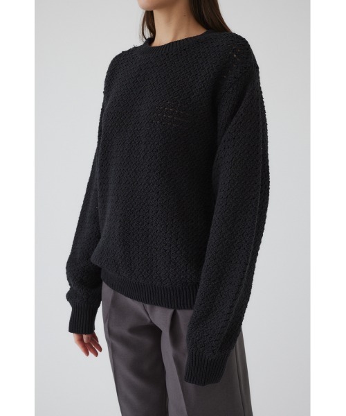 RIM.ARK(リムアーク)の「Pattern knitting cotton knit パターンニッティングコットンニット(ニット/セーター・レディース・ライトブルー/ベージュ/ブラック・38/36)」の20枚目の写真