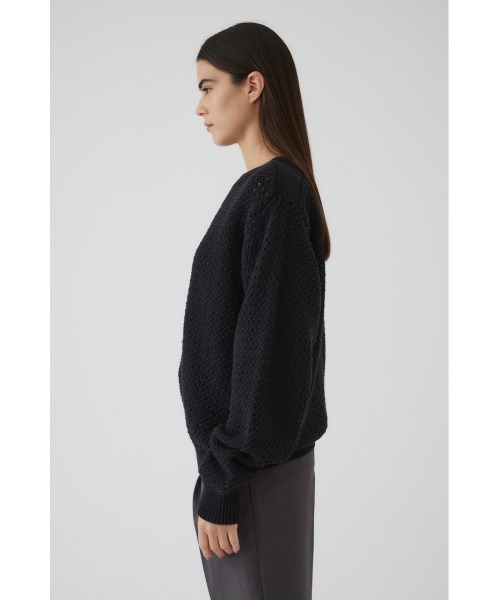 RIM.ARK(リムアーク)の「Pattern knitting cotton knit パターンニッティングコットンニット(ニット/セーター・レディース・ライトブルー/ベージュ/ブラック・38/36)」の8枚目の写真