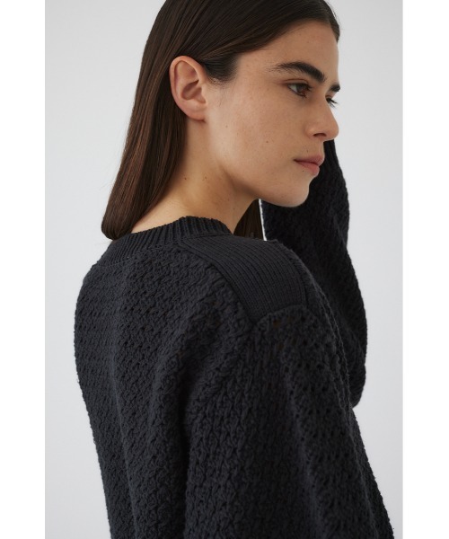 セール】Pattern knitting cotton knit パターンニッティングコットン