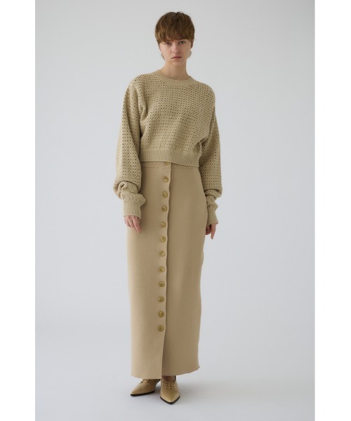 RIM.ARK(リムアーク)の「Pattern knitting cotton knit パターンニッティングコットンニット(ニット/セーター・レディース・ライトブルー/ベージュ/ブラック・38/36)」の14枚目の写真