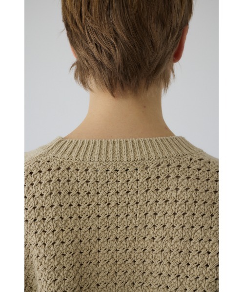 セール】Pattern knitting cotton knit パターンニッティングコットン