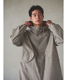 green label relaxing（グリーンレーベルリラクシング）の「コットン ナイロン  バイオウォッシュ スノーパーカー -撥水-（ミリタリージャケット・メンズ）」