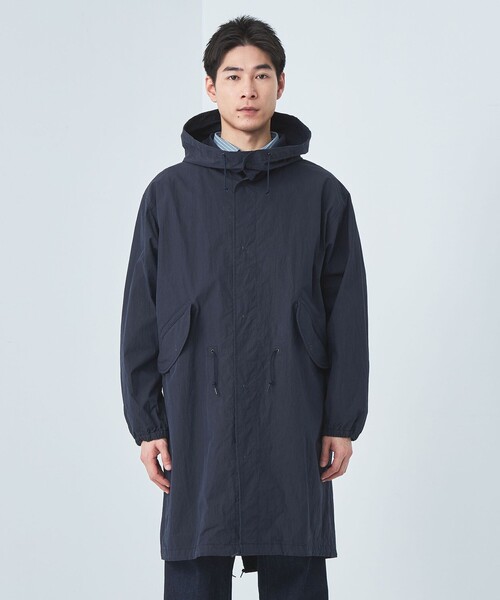 green label relaxing(グリーンレーベルリラクシング)の「コットン ナイロン バイオウォッシュ スノーパーカー -撥水-(ミリタリージャケット・メンズ・ネイビー/ライトグレー・M/L)」の10枚目の写真