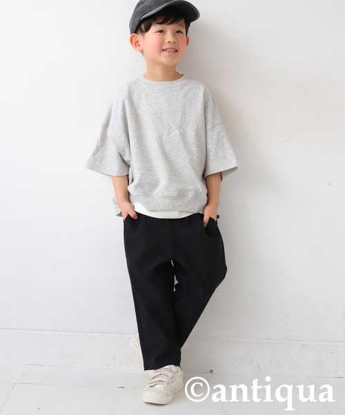 antiqua(アンティカ)の「テーパードパンツ(その他パンツ・キッズ・ブラック/ブラウン/グリーン/ダークグレー/ネイビー・120/130)」の2枚目の写真