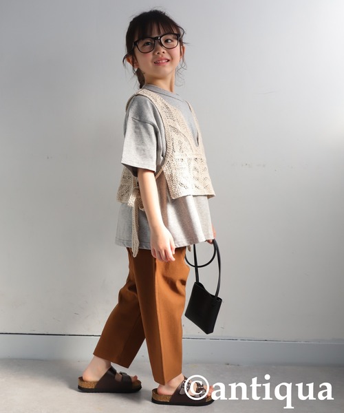 antiqua(アンティカ)の「テーパードパンツ(その他パンツ・キッズ・ブラック/ブラウン/グリーン/ダークグレー/ネイビー・120/130)」の21枚目の写真
