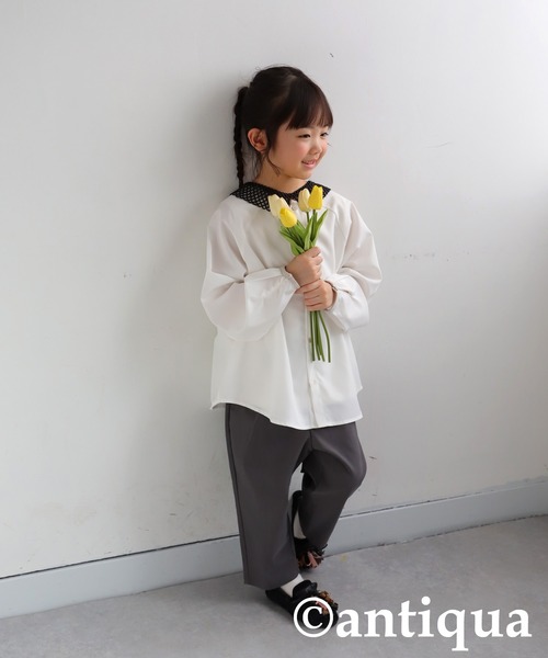 antiqua(アンティカ)の「テーパードパンツ(その他パンツ・キッズ・ブラック/ブラウン/グリーン/ダークグレー/ネイビー・120/130)」の16枚目の写真
