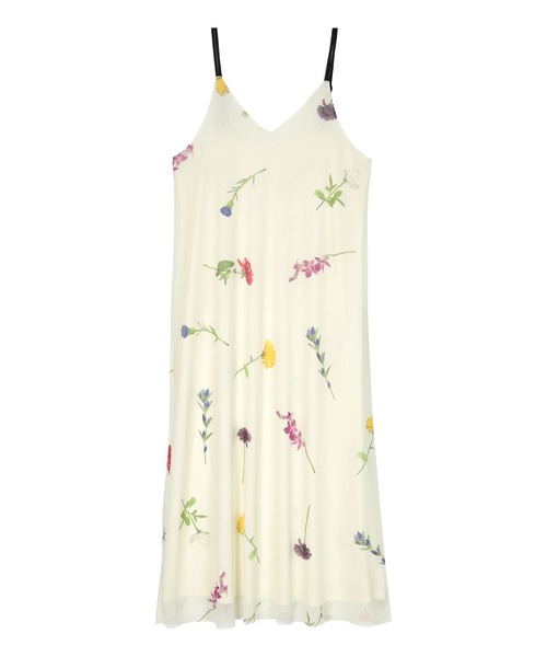 miette（ミエット）の「プリントチュールダブルストラップワンピース（ワンピース・レディース・ブラック/アイボリー・FREE）」の3枚目の写真