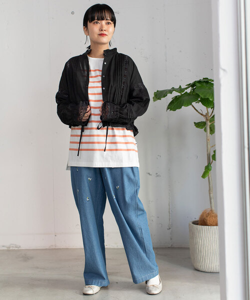 POU DOU DOU（プードゥドゥ）の「＜made in INDIA＞キャンディスリーブレースブラウス（シャツ/ブラウス・レディース・ブラック/オフホワイト・M）」の15枚目の写真