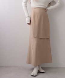 rectangle（レクタングル）の「ハイウエストフレアラップスカート【セットアップ可】【サイズ展開】（スカート）」