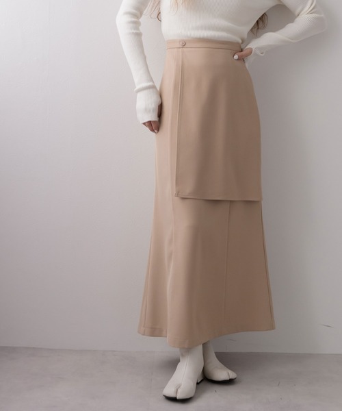 セール】ハイウエストフレアラップスカート【セットアップ可】【サイズ