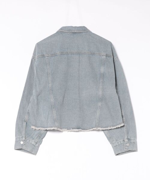 M.deux(エムドゥ)の「◎デニムショートジャケット◎(デニムジャケット・レディース・サックスブルー・MEDIUM)」の2枚目の写真