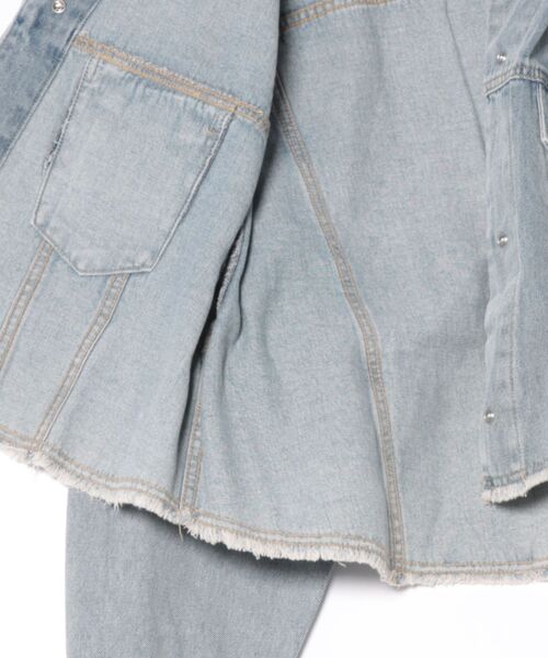 M.deux(エムドゥ)の「◎デニムショートジャケット◎(デニムジャケット・レディース・サックスブルー・MEDIUM)」の15枚目の写真