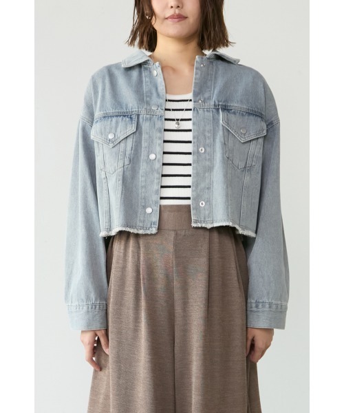 M.deux(エムドゥ)の「◎デニムショートジャケット◎(デニムジャケット・レディース・サックスブルー・MEDIUM)」の11枚目の写真