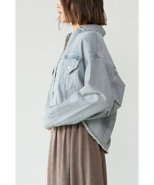 M.deux(エムドゥ)の「◎デニムショートジャケット◎(デニムジャケット・レディース・サックスブルー・MEDIUM)」の10枚目の写真