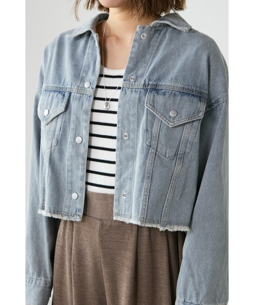 M.deux(エムドゥ)の「◎デニムショートジャケット◎(デニムジャケット・レディース・サックスブルー・MEDIUM)」の8枚目の写真