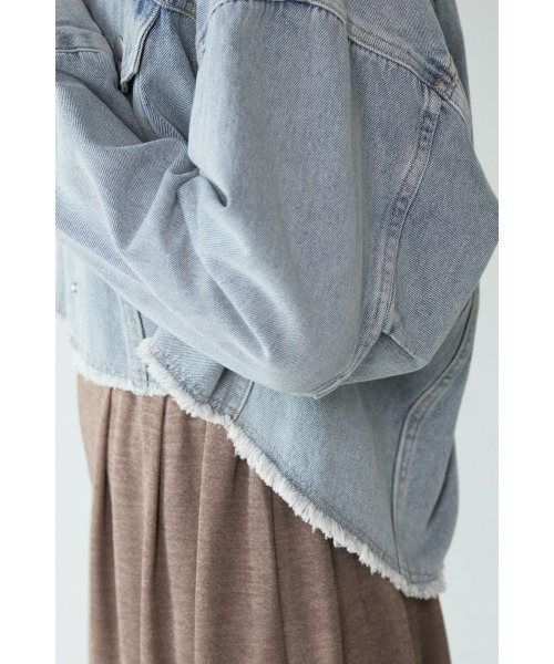 M.deux(エムドゥ)の「◎デニムショートジャケット◎(デニムジャケット・レディース・サックスブルー・MEDIUM)」の5枚目の写真