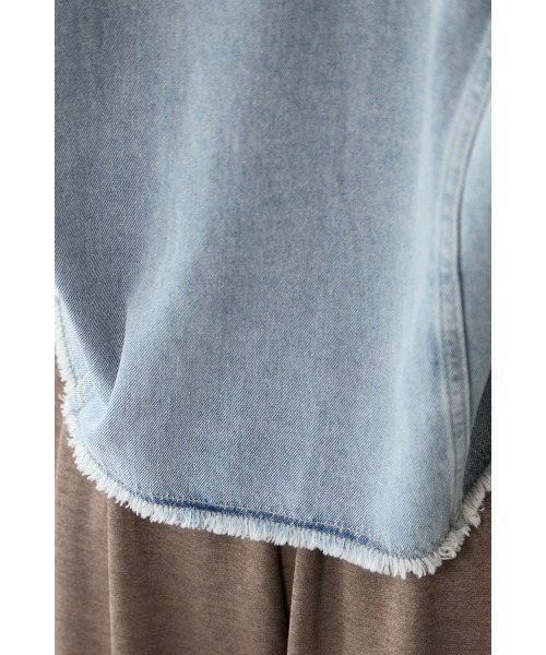 M.deux(エムドゥ)の「◎デニムショートジャケット◎(デニムジャケット・レディース・サックスブルー・MEDIUM)」の3枚目の写真