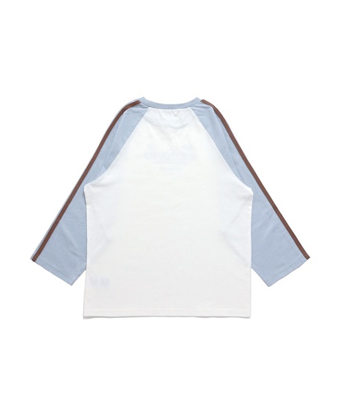 JENNI love（ジェニィラブ）の「【コットン100％】そでラインラグランロング丈ロンT（Tシャツ/カットソー・キッズ・チャコールグレー/ブラック/サックスブルー・130cm/140cm/150cm/160cm）」の20枚目の写真