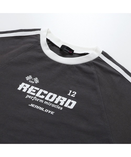 JENNI love（ジェニィラブ）の「【コットン100％】そでラインラグランロング丈ロンT（Tシャツ/カットソー・キッズ・チャコールグレー/ブラック/サックスブルー・130cm/140cm/150cm/160cm）」の21枚目の写真