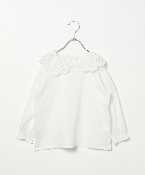 FOUND GOOD（ファウンドグッド）の「G/スカラップブラウス（シャツ/ブラウス・キッズ・ホワイト系5/ブラック・140cm/130cm/150cm/120cm）」の9枚目の写真