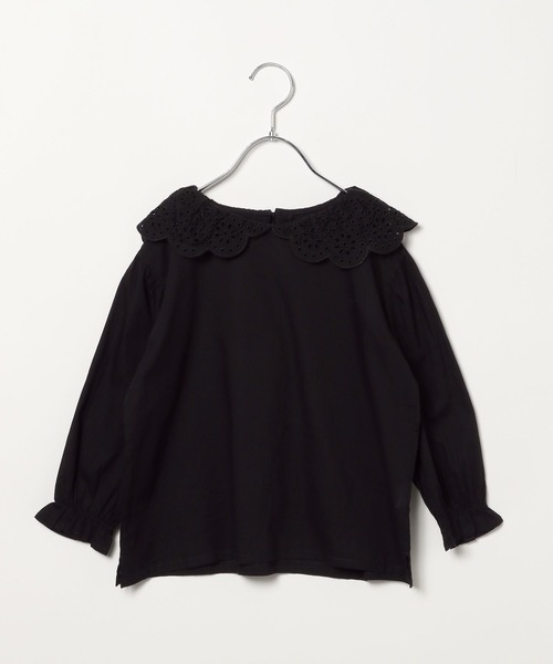 FOUND GOOD（ファウンドグッド）の「G/スカラップブラウス（シャツ/ブラウス・キッズ・ホワイト系5/ブラック・140cm/130cm/150cm/120cm）」の10枚目の写真