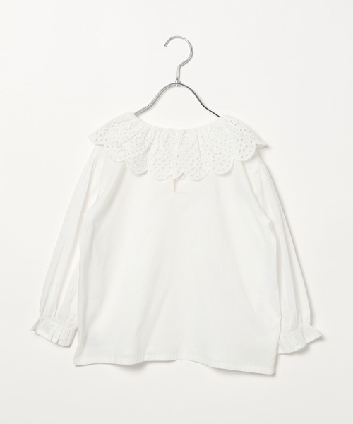 FOUND GOOD（ファウンドグッド）の「G/スカラップブラウス（シャツ/ブラウス・キッズ・ホワイト系5/ブラック・140cm/130cm/150cm/120cm）」の16枚目の写真