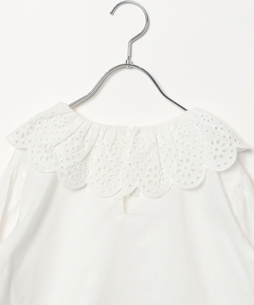 FOUND GOOD（ファウンドグッド）の「G/スカラップブラウス（シャツ/ブラウス・キッズ・ホワイト系5/ブラック・140cm/130cm/150cm/120cm）」の17枚目の写真